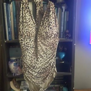 One piece Victoria’s Secret halter, one piece bathing suit